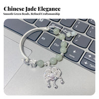 Longevity Lock Bracelet Good Luck Amulet Half Bangle Half Chain Bracelet