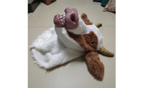 Soft-Textured Cattle Headgear Headpiece Novelty Cow Costume Hood Comfortable Headwear for Halloween, Cosplay, Stage Performances