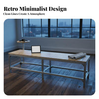 Aluminum extrusion Bench and Table Set utilitarian Aesthetic Cafe Seating Retro atmosphere Commercial Furniture for Interior Designers, Homeowners, Coffee Shop