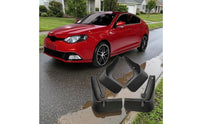 4 Pieces Molded Car Mudguard Curved Splash Guard Matte Finish Car Mud Flap Black