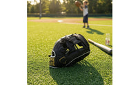 Pigskin Leather Young Baseball Glove Beginner Training Left-Hand Baseball Glove 11-Inch Fielding Glove Padded for Beginners