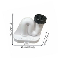 Urinal Drain Offset Connector Adjustable Design Urinal Waste Tube Adapter Leak-Resistant Gasket Plumbing Fitting for Contractors, Commercial Restroom