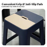 Modern Minimalist Design dual-color Utility Stool Stackable nested Seat long-lasting Household Furniture Anti-Slip Feet for Adults, Guests, Homeowners, Kitchen, Dining Room, Bathroom, Entryway