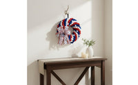4th of July Wreath Vibrant Colors Independence Day Front Door Decor Festive Red White and Blue Hanging Decor