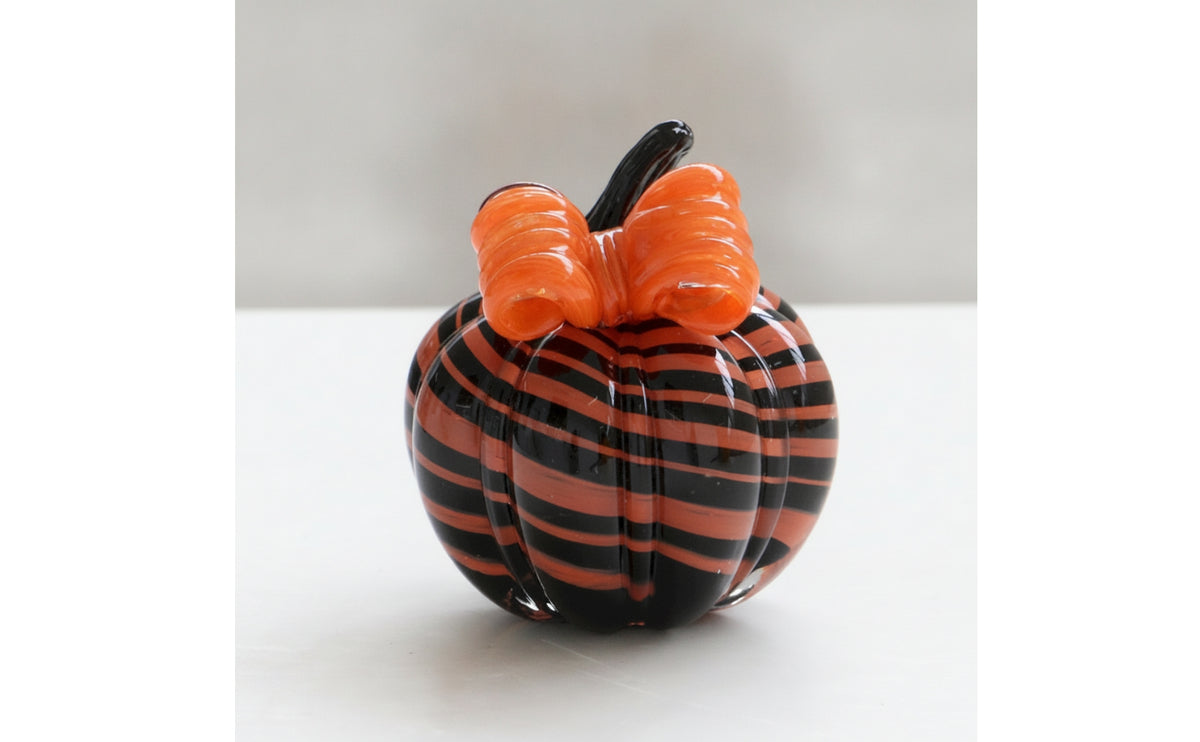 Glass Pumpkin Ornament Translucent Sculpture Decorative for Tabletop