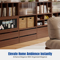 Hardwood customizable storage shelf, freestanding cabinet, adjustable shelves, living room & kindergarten rack