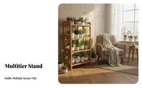 Floor-Standing Multi-Tier Plant Stand Space-Saving Design Tiered Shelf Stable frame Display Rack Indoor and Outdoor Use for Gardeners, homeowners, Book Lovers, Balcony, Living Room, Bedroom, Office