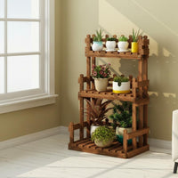 Indoor & Outdoor Use Multi-Tier plant Ladder Freestanding three-tier Ladder upright-areasaving Plant Stand Sturdy long-lasting for Gardeners, Apartment Dwellers, homeowners, Balcony, Living Room, Patio, Bedroom