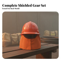 5 Pieces Heat Insulated Woodland Firefighting Suit Set Safety Certified Wildland Firefighter Gear Reflective Strips Fire Retardant Clothing Set Breathable for Firefighters, Emergency Responders, Wildfire Suppression, Manufacturing Plants