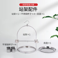 鹦鹉不锈钢圆形底盘站架玄凤小太阳和尚大型观赏架栖息架饲养架