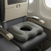 Inflatable Donut Cushion Flocked Surface Circular Seat Cushion Pressure Relief Inflatable Donut Pillow for Office Workers Users, Car, Travel