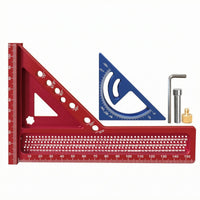 Anodized Metal Carpenter Square Engraved Markings Angle Gauge Detachable Marking Ruler Wear-Resistant for Carpenters, Woodworkers, Woodworking Shop