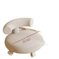 Small Stool with Wheels and Backrest for Home Use