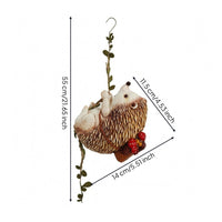 Climbing Hedgehog Ornament S Hook Hedgehog Hanging Ornament Rope Vine for Yard