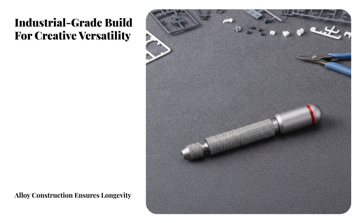 Precision Hand Rotated Drill | Smooth Double Bearing Structure, Knurled Anti Slip Grip, Pin Vise, for Model Making