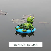 Frog and Turtle Pond Floating Animal Plant Decorations