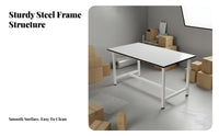 Multi-Purpose Packing Table Heavy Duty Assembly Line Table Sturdy and Long-Lasting Workbench Deformation Resistant for E-Commerce Sellers, DIY Enthusiasts, Factory, Warehouse, Garage, Office
