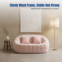 Pumpkin Lazy Sofa Chair, Lamb Wool, Rotatable Recliner for Living Room, Balcony