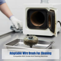 Boiler Pipe Wire Brush, Cleaning Brush for Smoke Tubes, Water Descaling Machine Accessory, Steel Construction