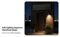 Retro Design Outdoor Logo Focused Light Weather Resistant Waterproof Wall Lamp Long-Lasting Industrial Wall Sconce Anti-Rust for Business Owners, Property Managers, Storefront, Entrance, Entryway, Coffee Shop