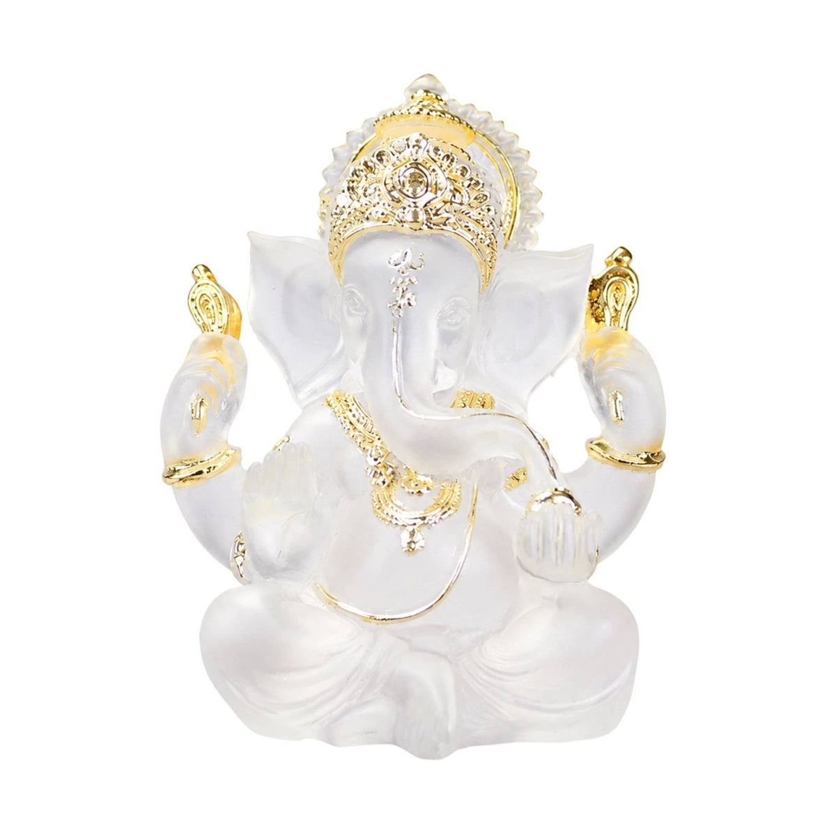 Water Glass Ganesha Resin Figurine for Home Decor