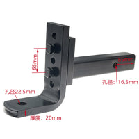 5-Hole Adjustable Trailer Arm Coupler Hook with 50mm Ball for Caravan Modifications