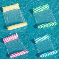 Foldable Design Inflatable Pool Lounger Long-Lasting PVC Material Inflatable Water Pool Lounger Portable for Adults, Lake, Beach