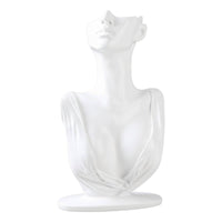Resin Jewelry Mannequin Bust Sculpted Jewelry Display Bust Stable Necklace Display Stand Half-Body for Boutique Owners, Jewelers, Vanity