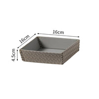 Woven Tray Organized Catchall Tray Textured Shallow for Tabletop, Vanity