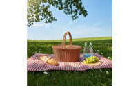 Picnic Basket with Lid Rattantype with Handle Sturdy for Shopping