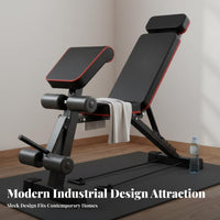 Dumbbell Exercise Bench Non-Slip Feet Adjustable Weight Bench Heavy-Duty Steel Construction Fitness Equipment for Beginners