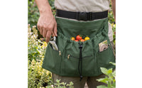 Waterproof Harvest Apron with Pockets Hands-Unrestricted Gardening Apron with Pockets Wide Opening Large Capacity for Gardeners, Florists, Orchard