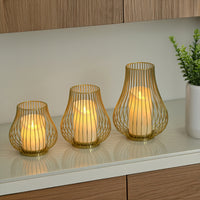 European Iron Art Candle Holder Set of 3 for Living Room Table Romantic Decor
