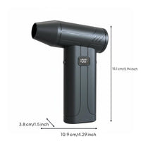 USB-C Fast Charging 2-in-1 Blower Vacuum Reusable High-Speed Turbo Fan Brushless Engine Electric Air Duster LED Light for Tech Enthusiasts, Car Owners, Home, Office, Outdoor