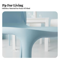 Thickened Construction Stackable Plastic Chair Vibrant Colors Indoor Seating Easy to Clean Household Furniture Ergonomic Backrest for Apartment Dwellers, Office Managers, Dining Room, Small Areas, Kitchen, Balcony