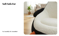 Thickly Padded creatureShaped Foam Chair Stable Base Soft Fabric Penguin Chair Embroidered Details children's Furniture for Toddlers, Reading, Living Room, Balcony, Playroom