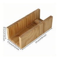 Open-Channel Wooden Soap Cutting Table Raised Side Walls Soap Slicing Board Slotted Household Tool Unfinished