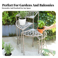 Tiered Corner Stand European design 4-Tier Corner Plant Shelf Floor-Standing Weather Resistant for Gardeners, Homeowners