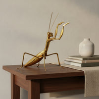 Decorative Gold Creature Figurine Detailed Texture Praying Creature Figurine for Living Room