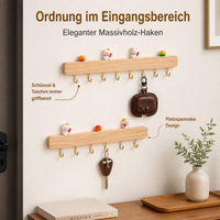 Key board for small apartments, decorative hallway key board with 8 hooks, space-saving key board without drilling for the entrance area