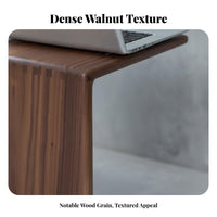 full-grain Wood Construction C-Shaped End Table Japanese design C-Shaped Couch Table Minimalist Aesthetic Living Room Furniture Space-Saving Design for Apartment Dwellers, Homeowners, Remote Workers, Balcony, Small Spaces, Home Office, Bedroom