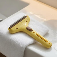 Deshedding Brush Hanging Hole Metal Comb Feline Brush Polished Handle Grooming Tool Stainless Steel