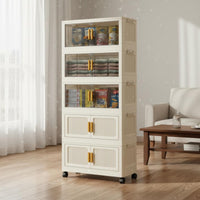 Multi-Tier Plastic Organizer Stackable Foldable Wardrobe Organizer Double
