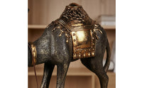 Camel Figurine on Base Bronze-Finish Camel Figurine Resin Decor for Home Stylists, Art Collectors, Living Room, Entryway, Bookshelf