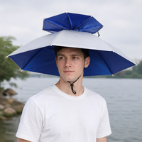 Hands-Free Umbrella Hat for Fishing, Outdoor Activities, Tea Picking, and Sun Protection - Foldable Large Size