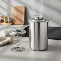 Meat Cooker with Thermometer Multifunctional Stainless Steel Steaming Canister