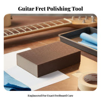 Soft Abrasive Guitar Fret Polishing Tool Restores Luster Guitar Fret Polisher Easy to Use for Guitarists, Musicians, Home Studio, Workshop