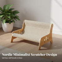 Cat Scratching Sofa 2-in-1 Design Cat Scratcher Lounge Sisal Scratching Bed Wear-Resistant Pet Furniture Low Shedding