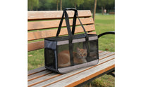 Mesh Pet Travel Bag Lightweight Shoulder Pet Carrier Easy to Ventilated Mesh Dog Transport Tote for Cat Owners, Outdoor
