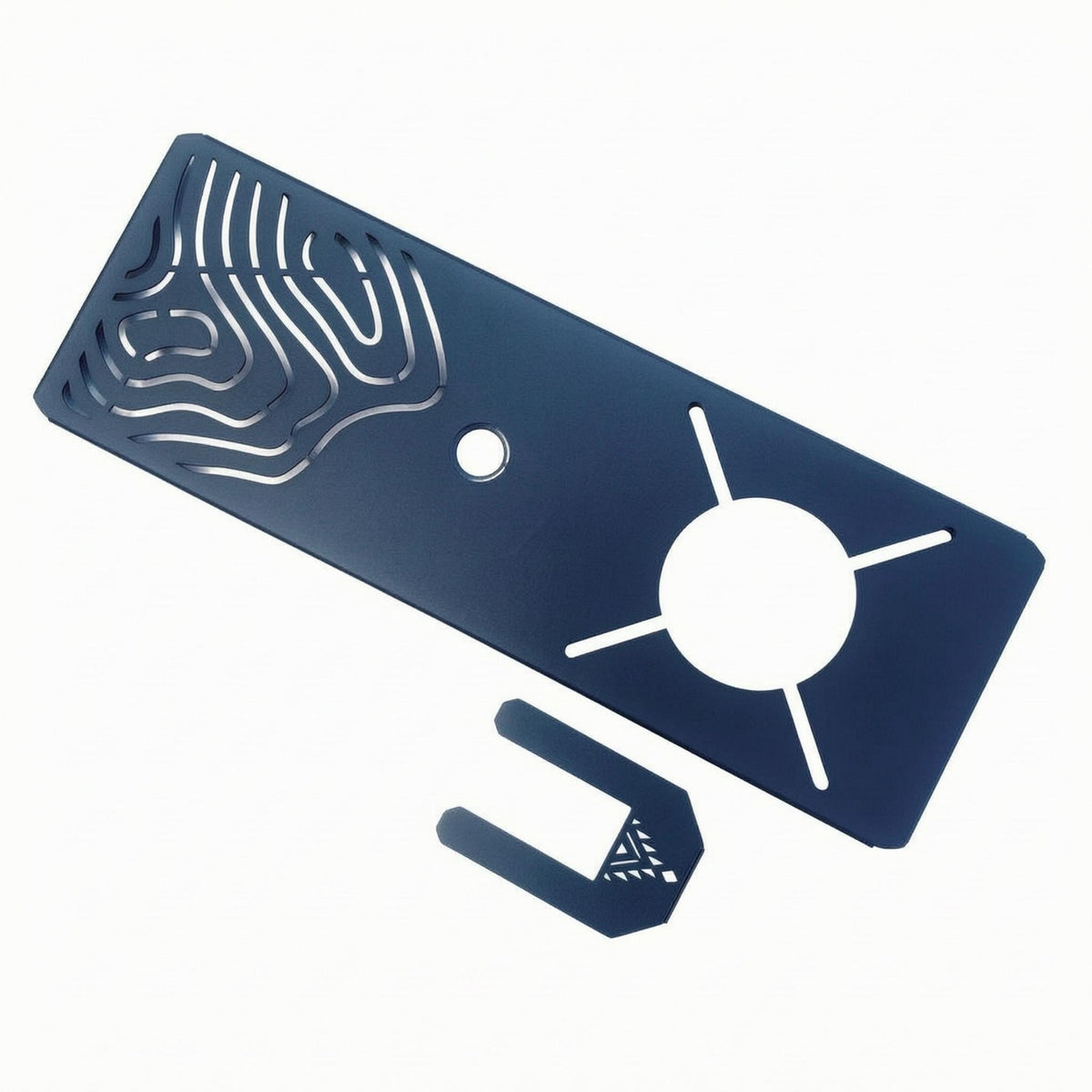 Cooktop Board Dark Blue Single-Plate Insert Round Opening Camping Gear